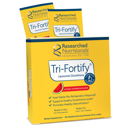 Researched Nutritionals Tri-Fortify Watermelon Liposomal Glutathione 20 Pack Box (GMO-free)