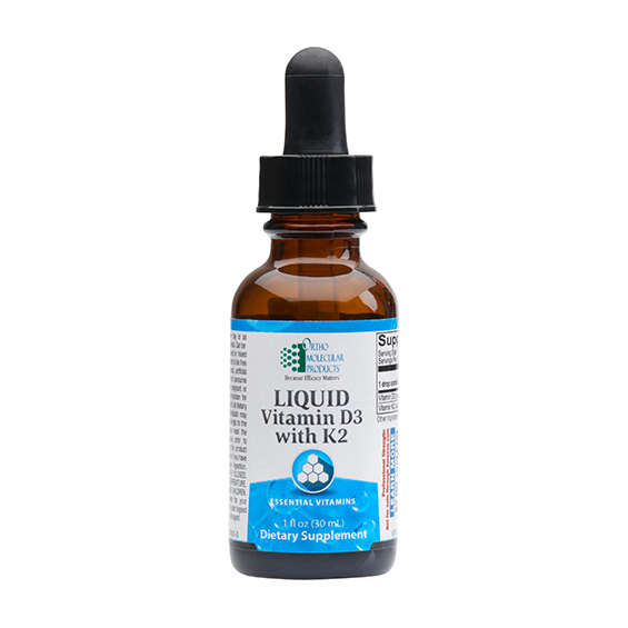 Ortho Molecular Liquid Vitamin D3 with K2 - 1 fl oz