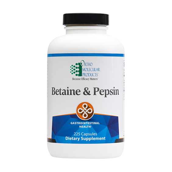 Ortho Molecular Betaine & Pepsin - 225 ct