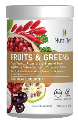 NutriDyn Fruits & Greens 300g Chocolate Coconut