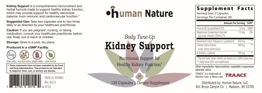 Body Tune-up Kidney Support 120ct